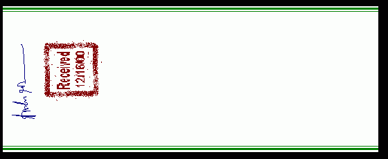 Back of December 5 cheque