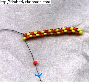 Brick Stitch 18 - Third Row and Decreasing