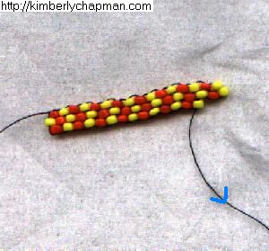 Brick Stitch 20 - Third Row and Decreasing