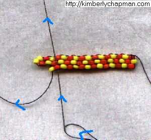 Brick Stitch 21 - Third Row and Decreasing