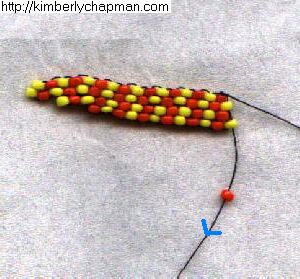 Brick Stitch 24 - Fourth Row and Increasing Extra