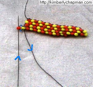 Brick Stitch 26 - Fourth Row and Increasing Extra