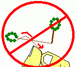 [Graphic: Improper Grip and Motion to Twist Wire]