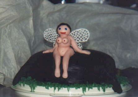 Naked Fairy on a Stump - Front View