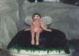 Naked Fairy on a Stump - Front View