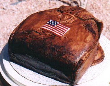 Backpake Cake - Bottom View