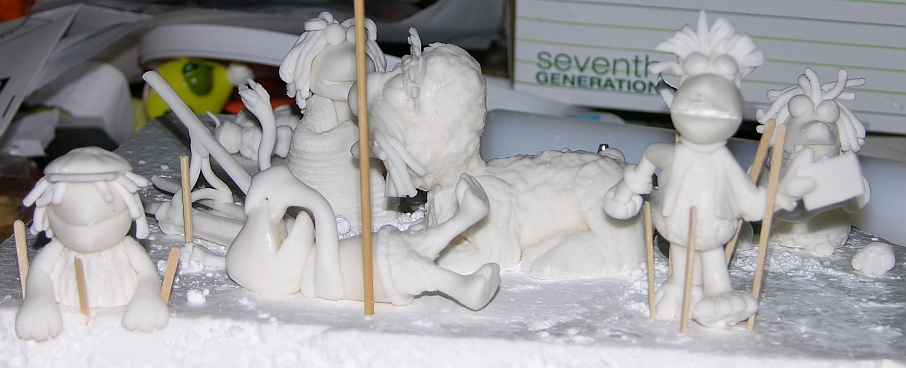 Fraggle Cake - In the Making - Modelling Figures