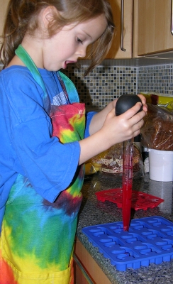 Put it in the mold.