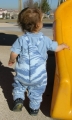 Duck Overalls - Toddler wearing them at the park
